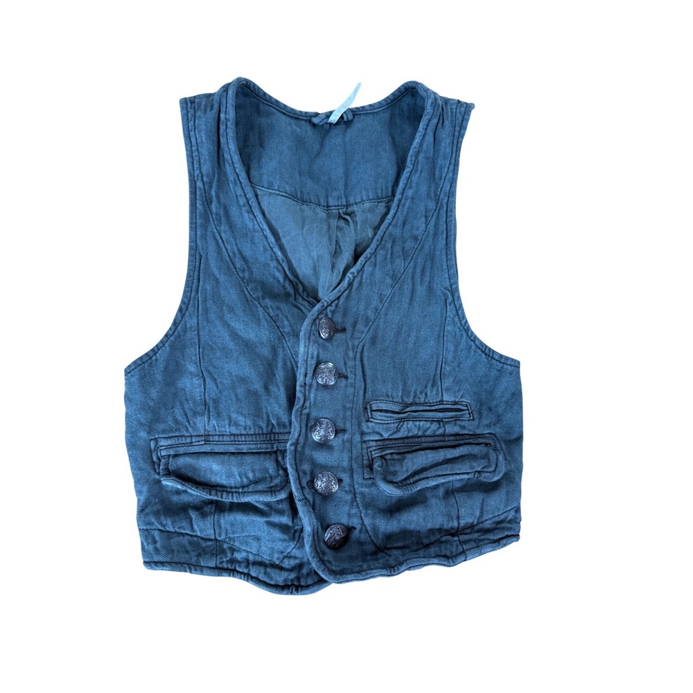 Free People denim y2k style vest